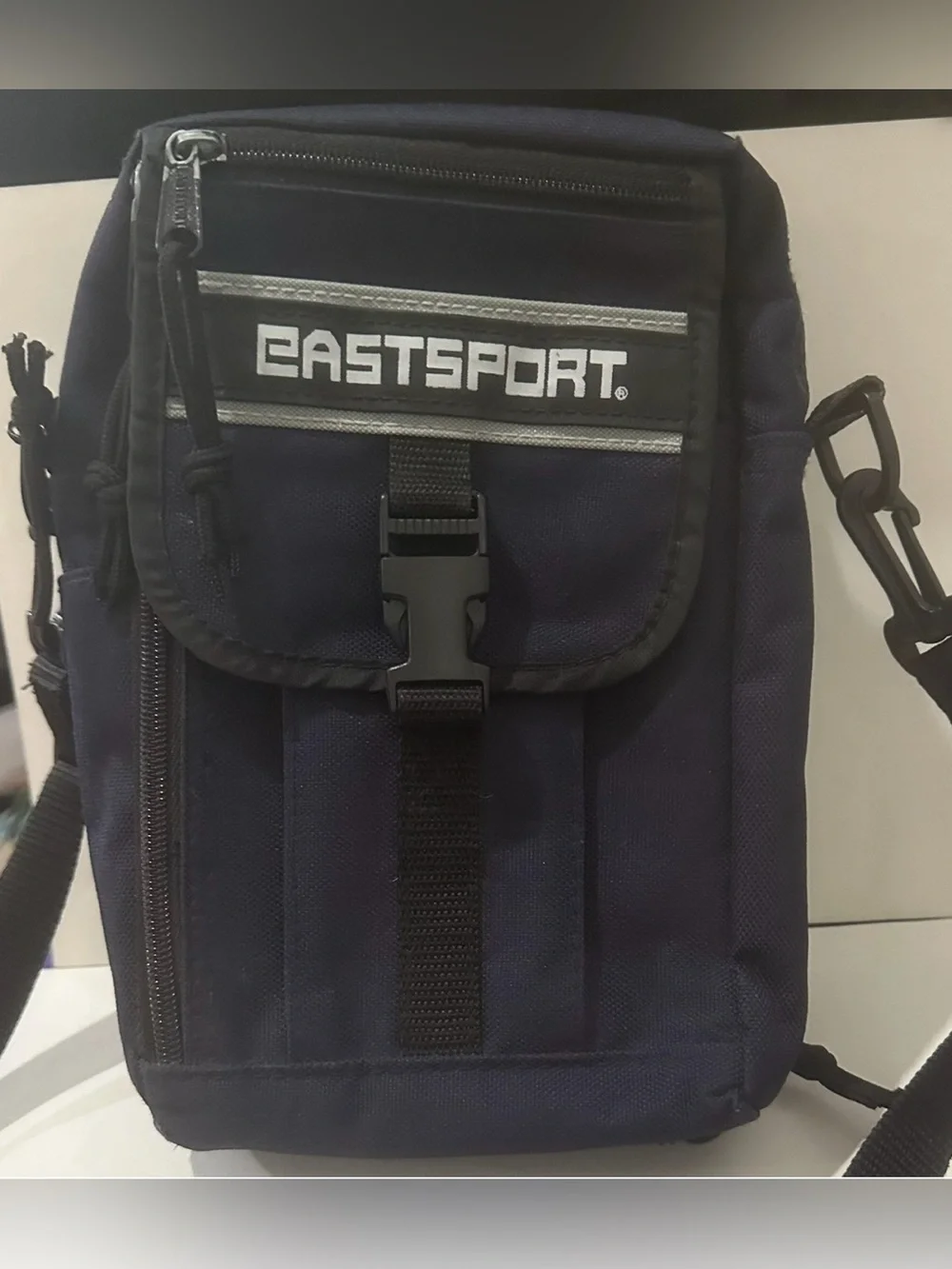Vintage Eastsport Navy Crossbody Men’s Travel Organizer Utility Shoulder Bag